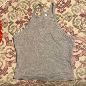 Grey Fabletics Razor Back Tank Top